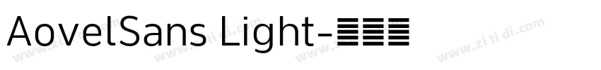 AovelSans Light字体转换